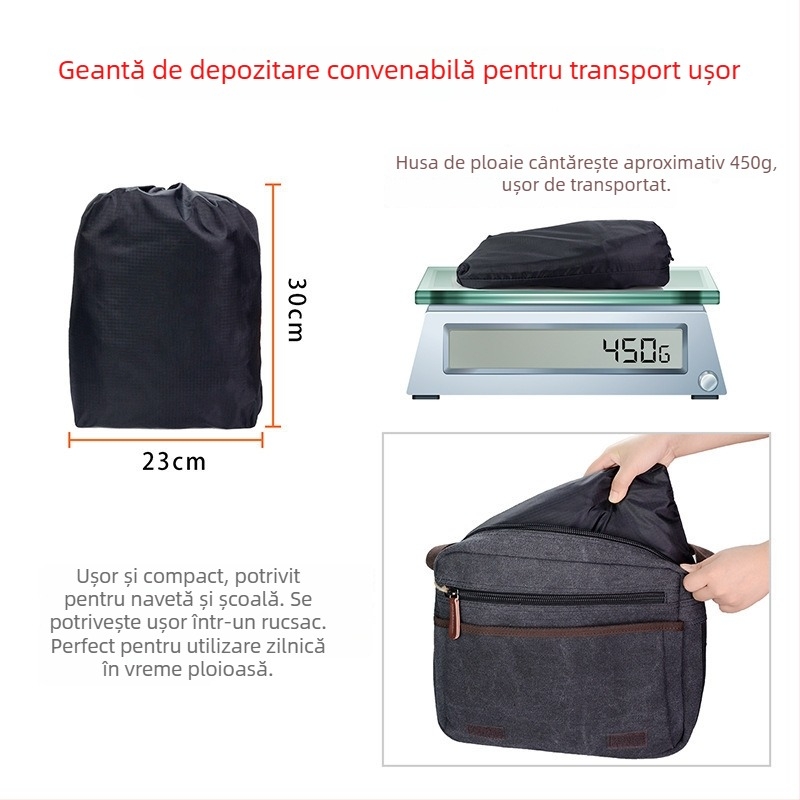 Acoperire de ploaie pentru șața din spate a bicicletei, copii – impermeabil, capacitate 50, unisex