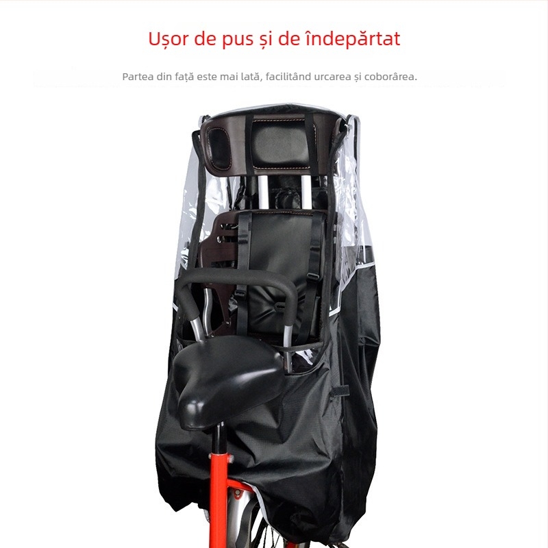 Acoperire de ploaie pentru șața din spate a bicicletei, copii – impermeabil, capacitate 50, unisex