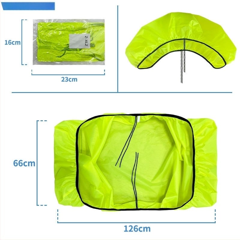 Husă de ploaie pentru genți de bicicletă — Material Oxford; Potrivită pentru ciclism, drumeții și camping; Logo personalizat; Țesături personalizate