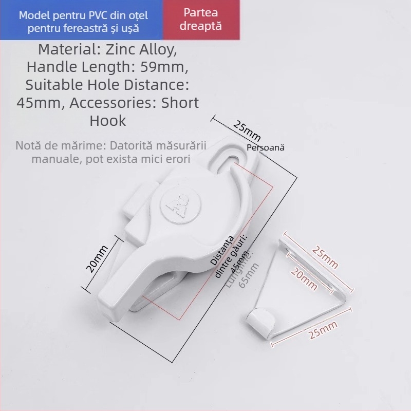 Crescent lock — model Z5LW9_1637382257207; material: oțel inoxidabil; marcă: The First Force; stil: modern și minimalist; utilizare universală.