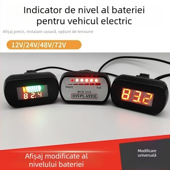 Display tensiune baterie pentru vehicul electric și măsurător de putere 24-60V