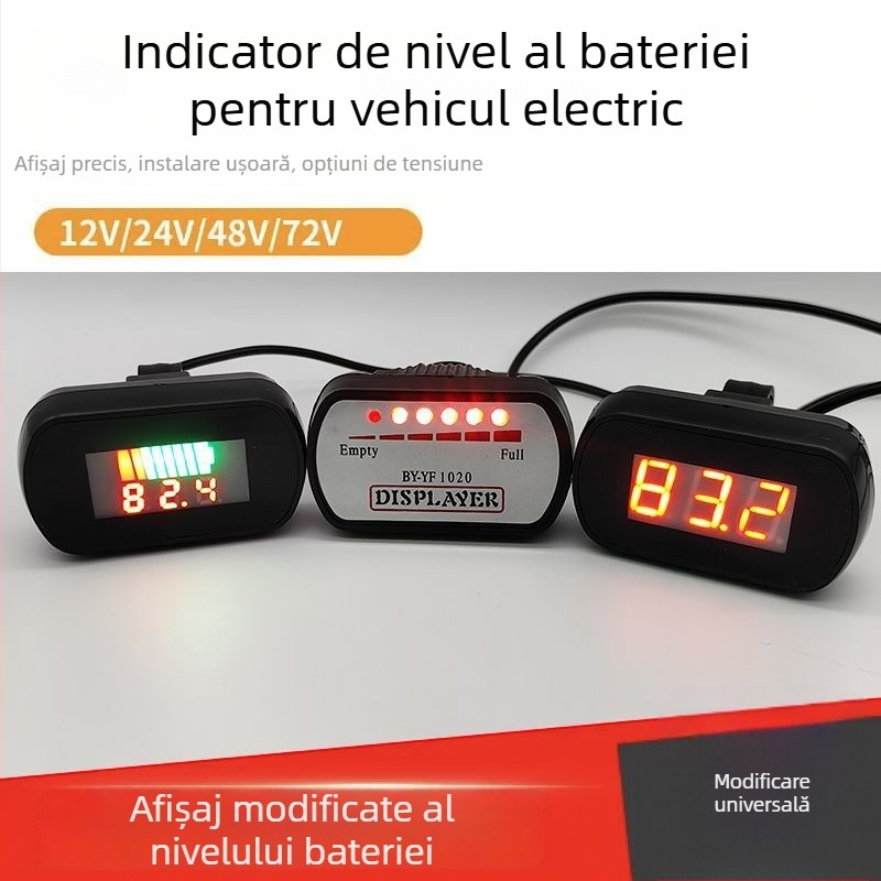 Display tensiune baterie pentru vehicul electric și măsurător de putere 24-60V