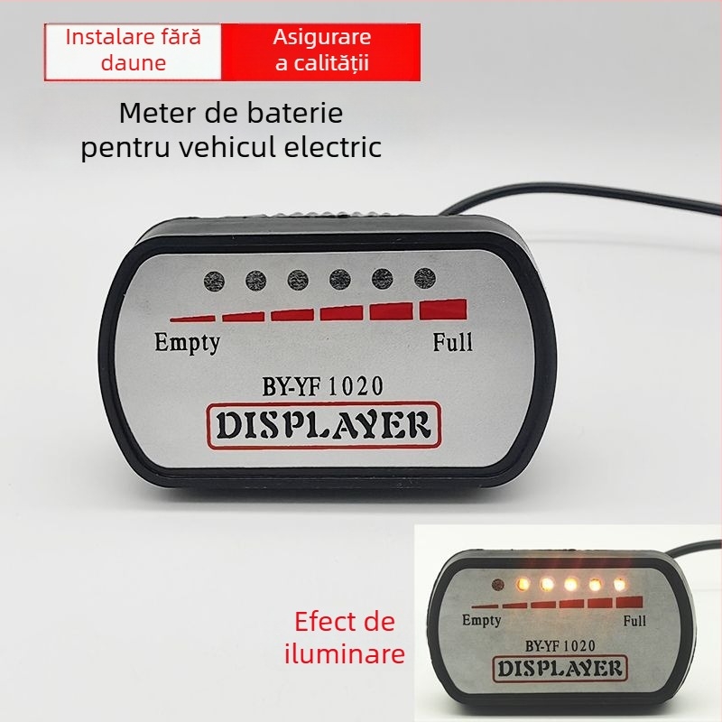Display tensiune baterie pentru vehicul electric și măsurător de putere 24-60V
