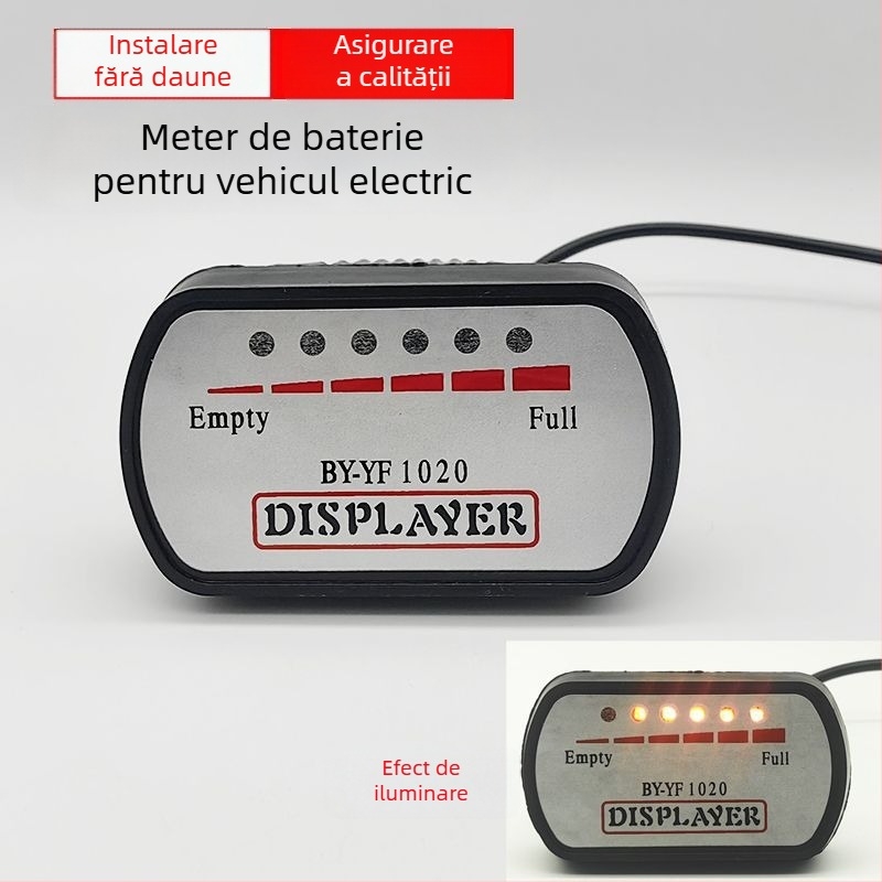 Display tensiune baterie pentru vehicul electric și măsurător de putere 24-60V