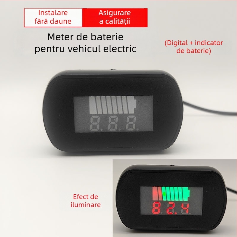 Display tensiune baterie pentru vehicul electric și măsurător de putere 24-60V
