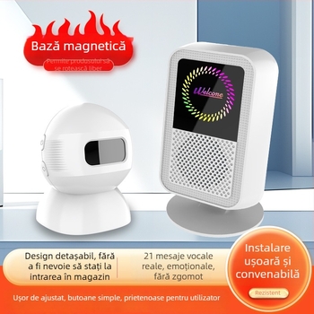 Sonerie inductivă cu încărcare Type-C, model XY-501, 220V, 21 tonuri și 4 niveluri reglabile, consum 0.5W