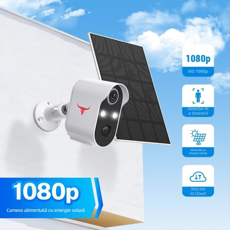 Cameră IP pentru interior și exterior, zoom electronic, -20°C până la 65°C, IP65 impermeabilă