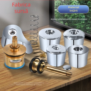 Accesoriu pentru ventilul de spălare al toaletei cu buton de întârziere și manivelă cu arc, model H865-PJ, ABS, HUARJO/Walje, presiune de apă 0.3, stil modern