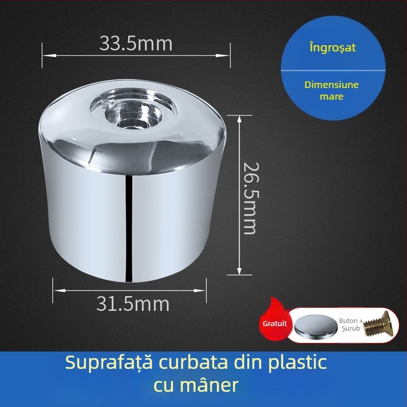 Accesoriu pentru ventilul de spălare al toaletei cu buton de întârziere și manivelă cu arc, model H865-PJ, ABS, HUARJO/Walje, presiune de apă 0.3, stil modern