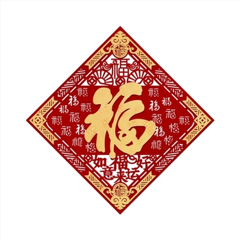 Autocolant pentru ușă cu binecuvântarea Anului Calului, 3D din material flokat, bază autoadezivă, stil chinezesc pentru festivalul primăverii