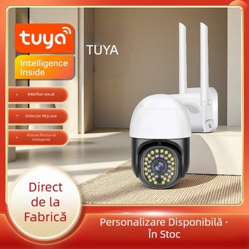 Cameră outdoor WiFi 1080p, obiectiv 3.6mm, viziune nocturnă, audio bidirectional, control prin aplicația mobilă