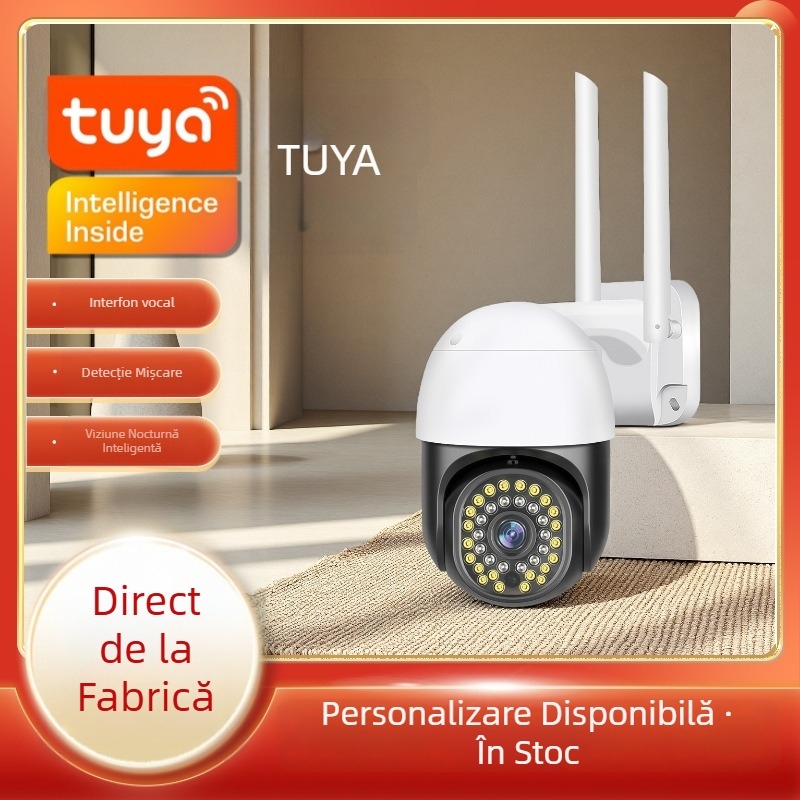 Cameră outdoor WiFi 1080p, obiectiv 3.6mm, viziune nocturnă, audio bidirectional, control prin aplicația mobilă