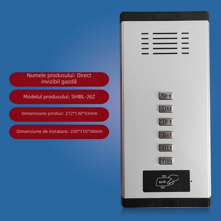 Sistem de interfon pentru clădiri rezidențiale cu control la ușă – card ID/IC, NFC pe telefonul mobil, intercom vocal și sonerie