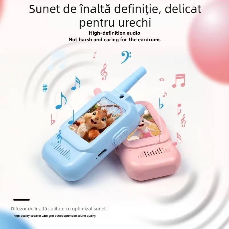 Walkie talkie video pentru copii – comunicare la distanță, încărcare Type-C, pentru 7–14 ani, certificare 3C 2025182202069864
