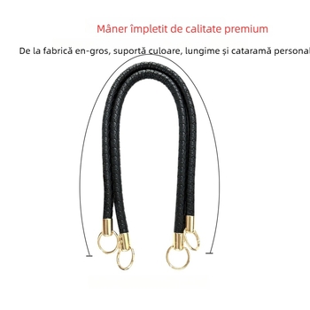 Curea împletită din piele cu mâner pentru genți — Piele PU, accesorii pentru bagaje, reduce povara, Primăvara 2025