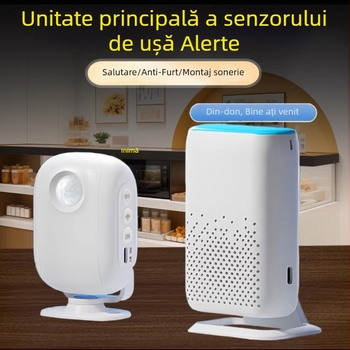 Sonerie fără fir cu inducție, senzor IR de mișcare, model D3F01, DC 5V, 58 tonalități, pentru casă și afaceri