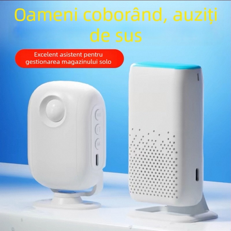 Sonerie fără fir cu inducție, senzor IR de mișcare, model D3F01, DC 5V, 58 tonalități, pentru casă și afaceri