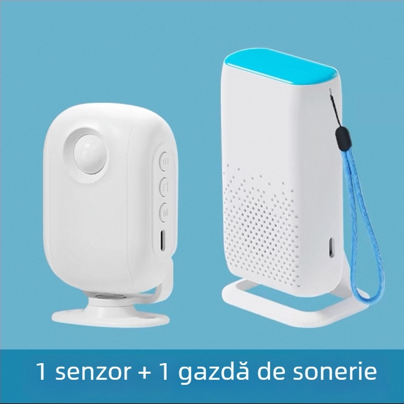Sonerie fără fir cu inducție, senzor IR de mișcare, model D3F01, DC 5V, 58 tonalități, pentru casă și afaceri