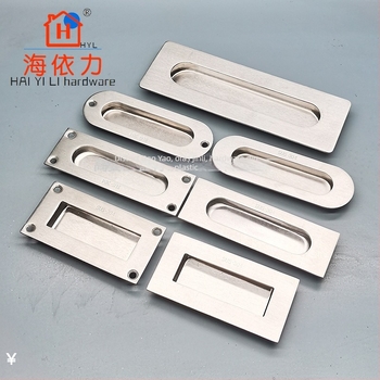 Mâner ascuns din oțel inoxidabil 304 pentru sertare și uși glisante, încastrat, finisaj periat, model SS1100, Haiyili.