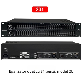 Wadeland egalizator profesional pentru KTV — dual 31 benzi, 220V, 3 kg