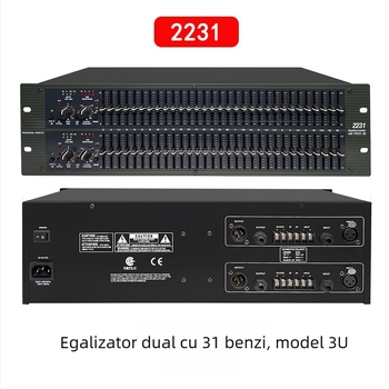 Wadeland egalizator profesional pentru KTV — dual 31 benzi, 220V, 3 kg