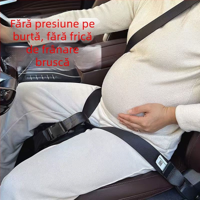 Centură de siguranță pentru gravide în mașină – suport pentru burtă, anti-coliziune pentru conducere în sarcină târzie