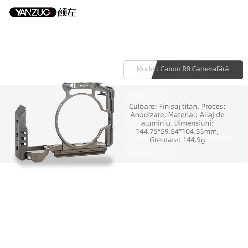 Cap de trepied YZ-055 pentru Canon R8, aliaj de aluminiu, încărcare 6–10 kg