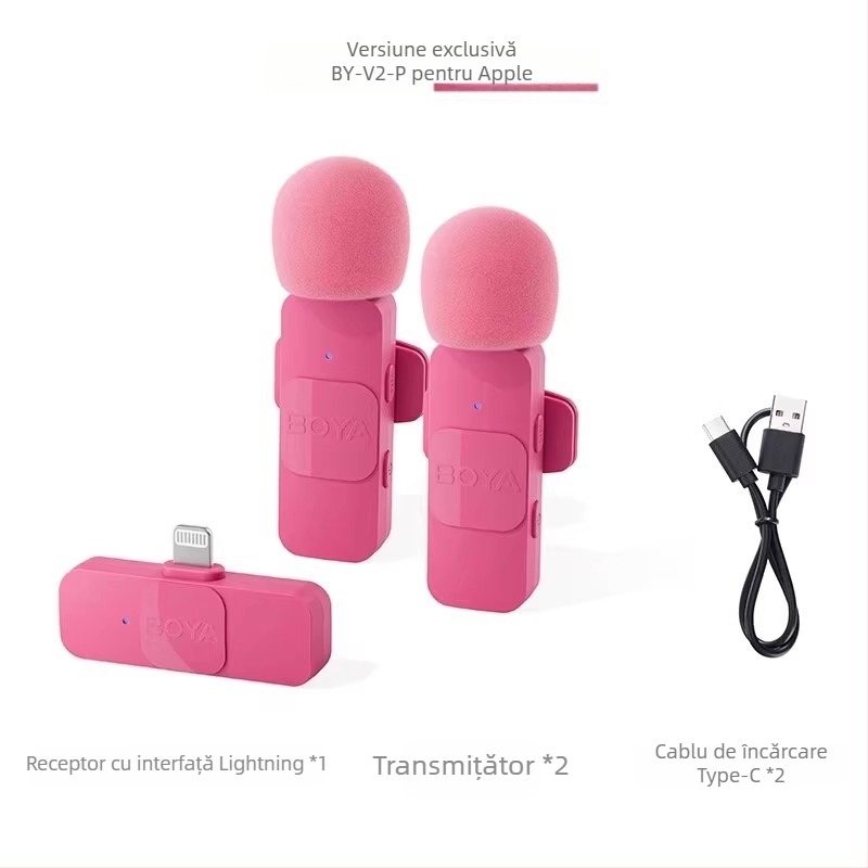 Boya BY-V10V20 Microfon lavalier wireless pentru streaming mobil