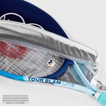 Geantă de protecție pentru rachetă de tenis, cu motif de floare de mătase, crossbody/pe umăr, pentru badminton și tenis