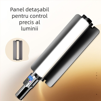 Lumină portabilă RGB pentru fotografie, iluminare de umplere LED, reîncărcabilă, reglabilă, 10W, 13 moduri, pentru streaming live