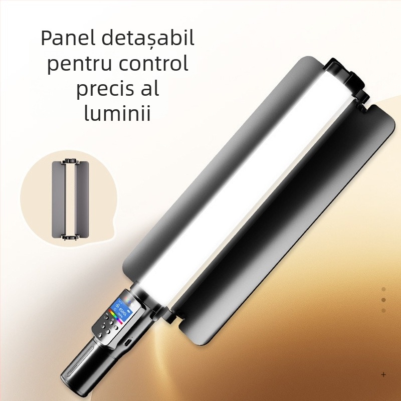 Lumină portabilă RGB pentru fotografie, iluminare de umplere LED, reîncărcabilă, reglabilă, 10W, 13 moduri, pentru streaming live