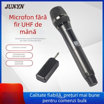 Microfon dinamic portabil JY-SX24G – 2 canale, 20 Hz–20 kHz, SNR ≥85 dB, autonomie baterie >12h