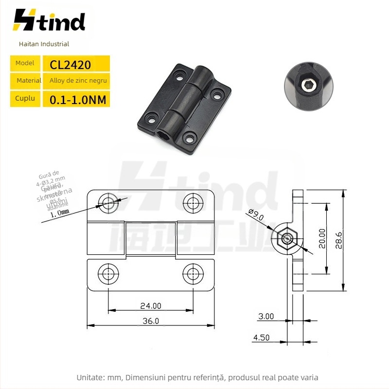 Balama pentru uși de dulap și ferestre, aliaj de zinc, HL2620, balama groasă obișnuită, electroplată, Sea tan