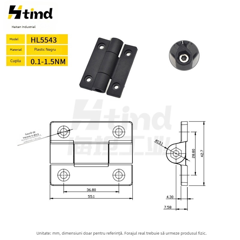 Balama pentru uși de dulap și ferestre, aliaj de zinc, HL2620, balama groasă obișnuită, electroplată, Sea tan
