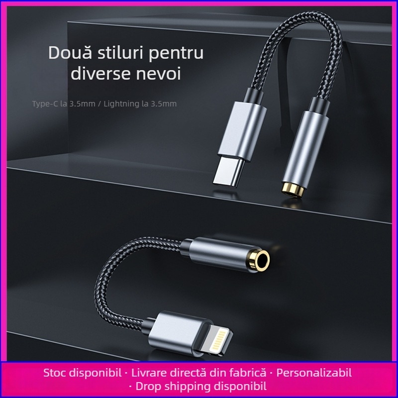 Adaptor Type-C la 3,5mm DAC pentru telefoane mobile