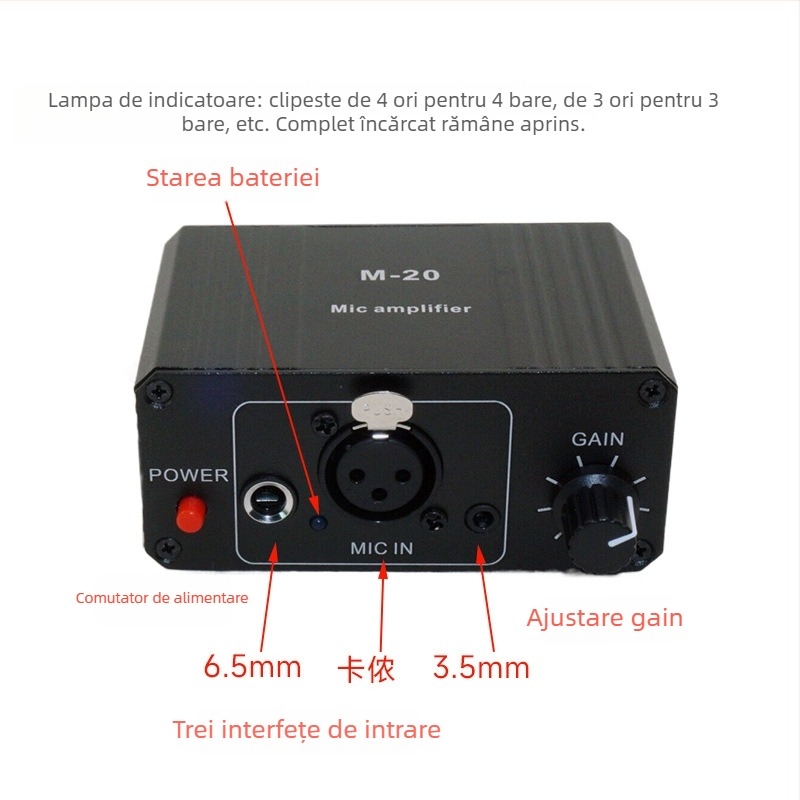 Rhythm Imagination M-20 Interfață audio cu alimentare phantom 48V pentru microfoane condensator și dinamice