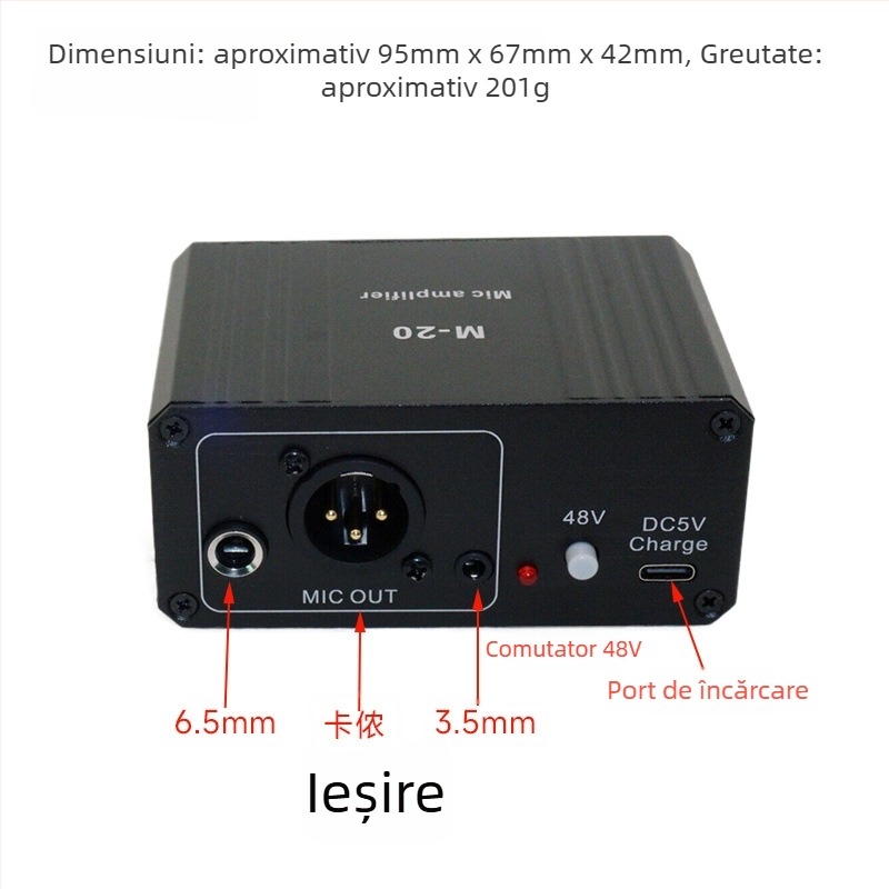Rhythm Imagination M-20 Interfață audio cu alimentare phantom 48V pentru microfoane condensator și dinamice