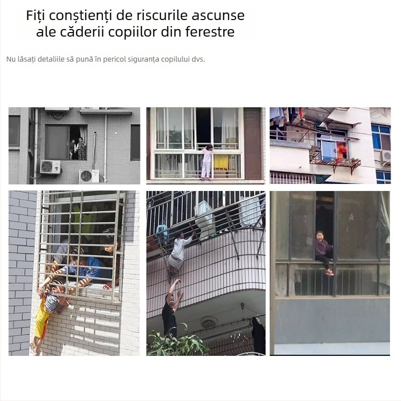 Mecanism de încuietoare pentru ferestre — aliaj de aluminiu, pentru ferestre glisante, cu încuietoare pentru copii și protecție împotriva furtului