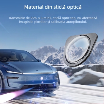 Protector pentru camera frontală Tesla din sticlă temperată pentru Model Y, YL și Model 3 — fabricație OEM, ambalaj în cutie din piele, lansare în 2025