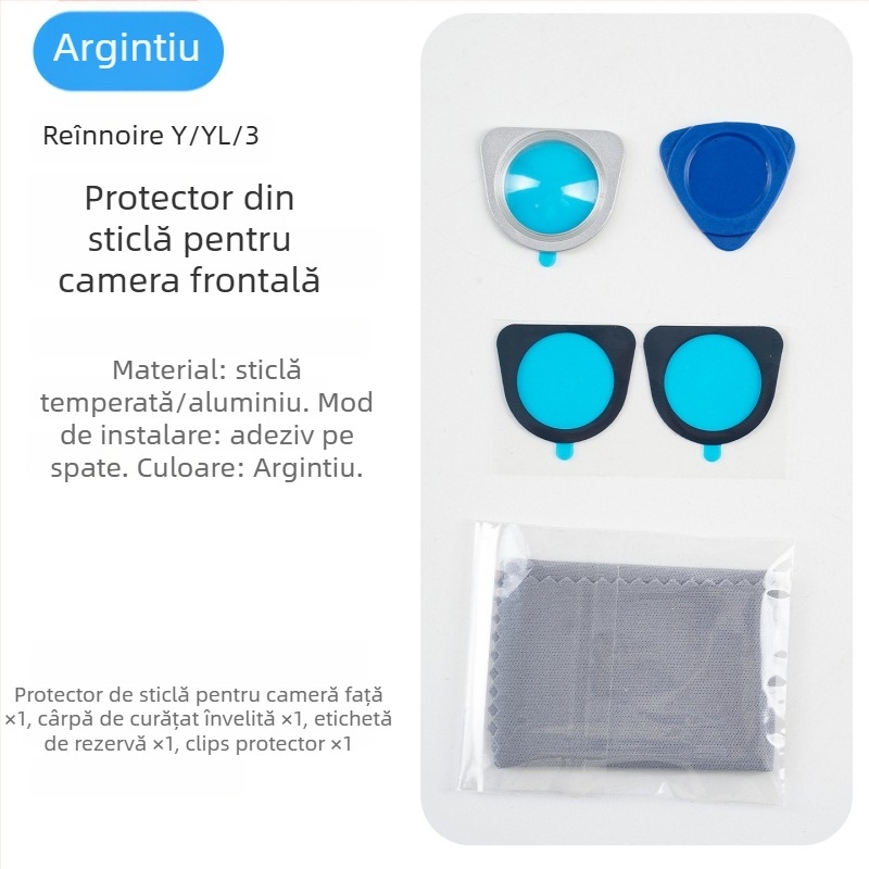 Protector pentru camera frontală Tesla din sticlă temperată pentru Model Y, YL și Model 3 — fabricație OEM, ambalaj în cutie din piele, lansare în 2025