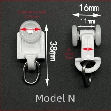 Set rulare pentru șine de perdea — plastic, oțel inoxidabil, personalizabil, stil modern minimalist