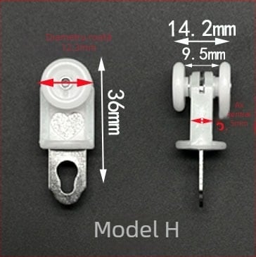 Set rulare pentru șine de perdea — plastic, oțel inoxidabil, personalizabil, stil modern minimalist