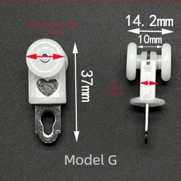 Set rulare pentru șine de perdea — plastic, oțel inoxidabil, personalizabil, stil modern minimalist