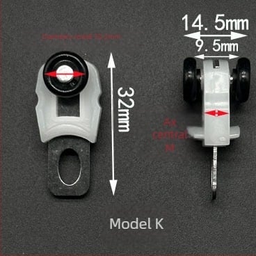 Set rulare pentru șine de perdea — plastic, oțel inoxidabil, personalizabil, stil modern minimalist