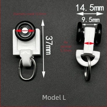 Set rulare pentru șine de perdea — plastic, oțel inoxidabil, personalizabil, stil modern minimalist