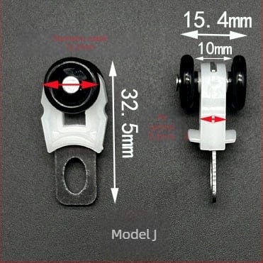 Set rulare pentru șine de perdea — plastic, oțel inoxidabil, personalizabil, stil modern minimalist