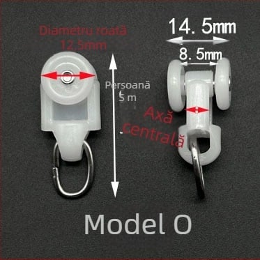 Set rulare pentru șine de perdea — plastic, oțel inoxidabil, personalizabil, stil modern minimalist