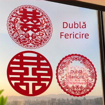 Autocolant electrostatic pentru ferestre de nuntă (PVC, Taocai, Nu este importat, Categorie: Cuvânt fericit)