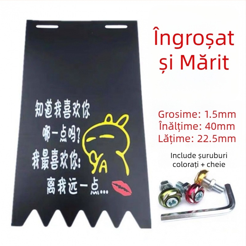 Protecție noroi spate pentru roți, universală, lată și îngroșată, pentru motociclete, vehicule electrice și tricicluri