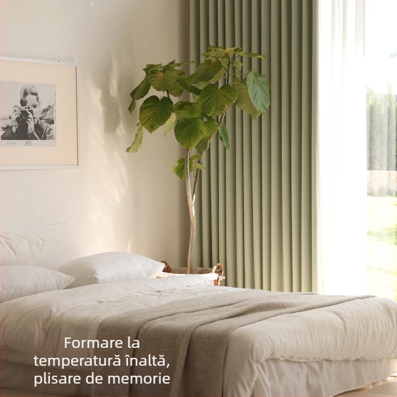 Perdele Chenille cu model Jasmine, dublă față, Stil francez, lux ușor, Umbrire înaltă 71–99%, pentru living și dormitor